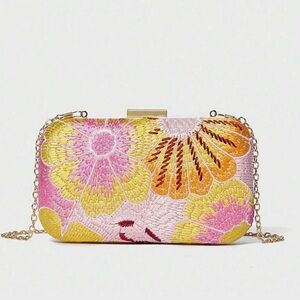 embroidered clutch purse